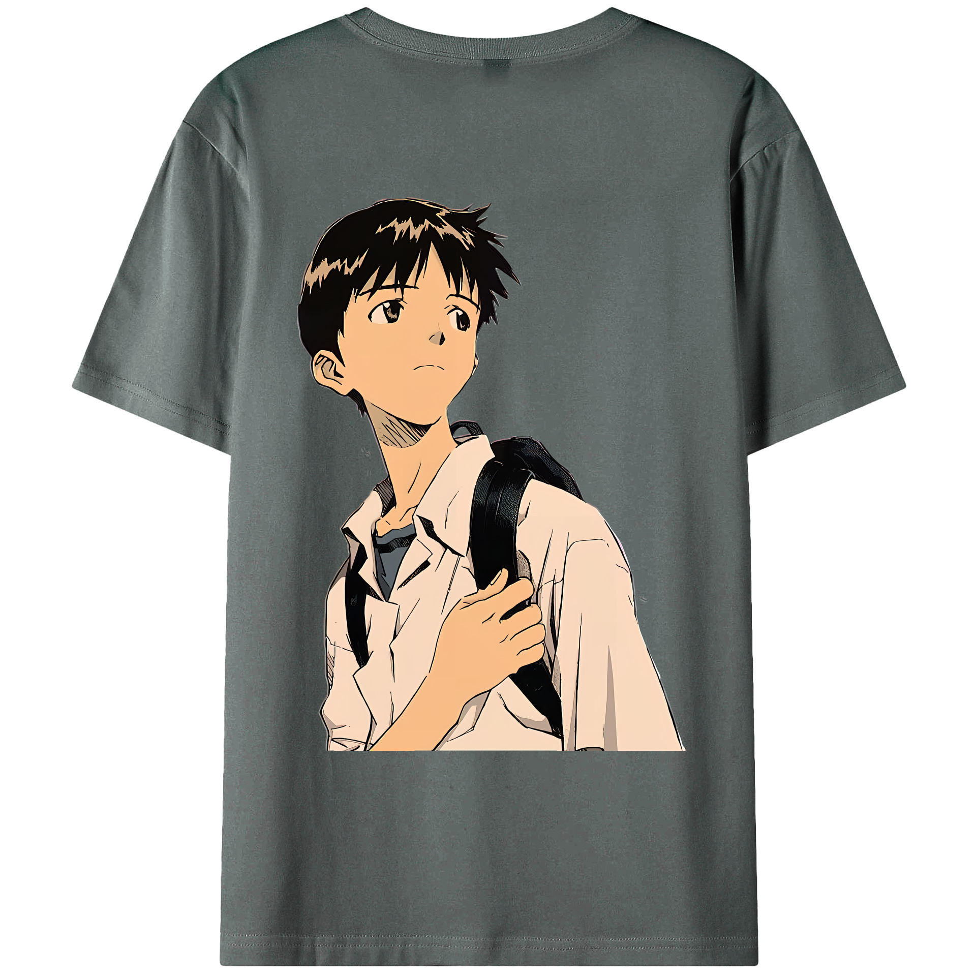 （画像用） EVA 新世紀エヴァンゲリオン 綿100％ メンズ半袖Tシャツ（バックプリント） 通気性